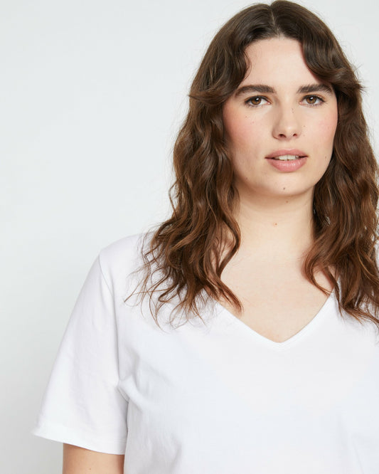 Double V Tee - White | Universal Standard