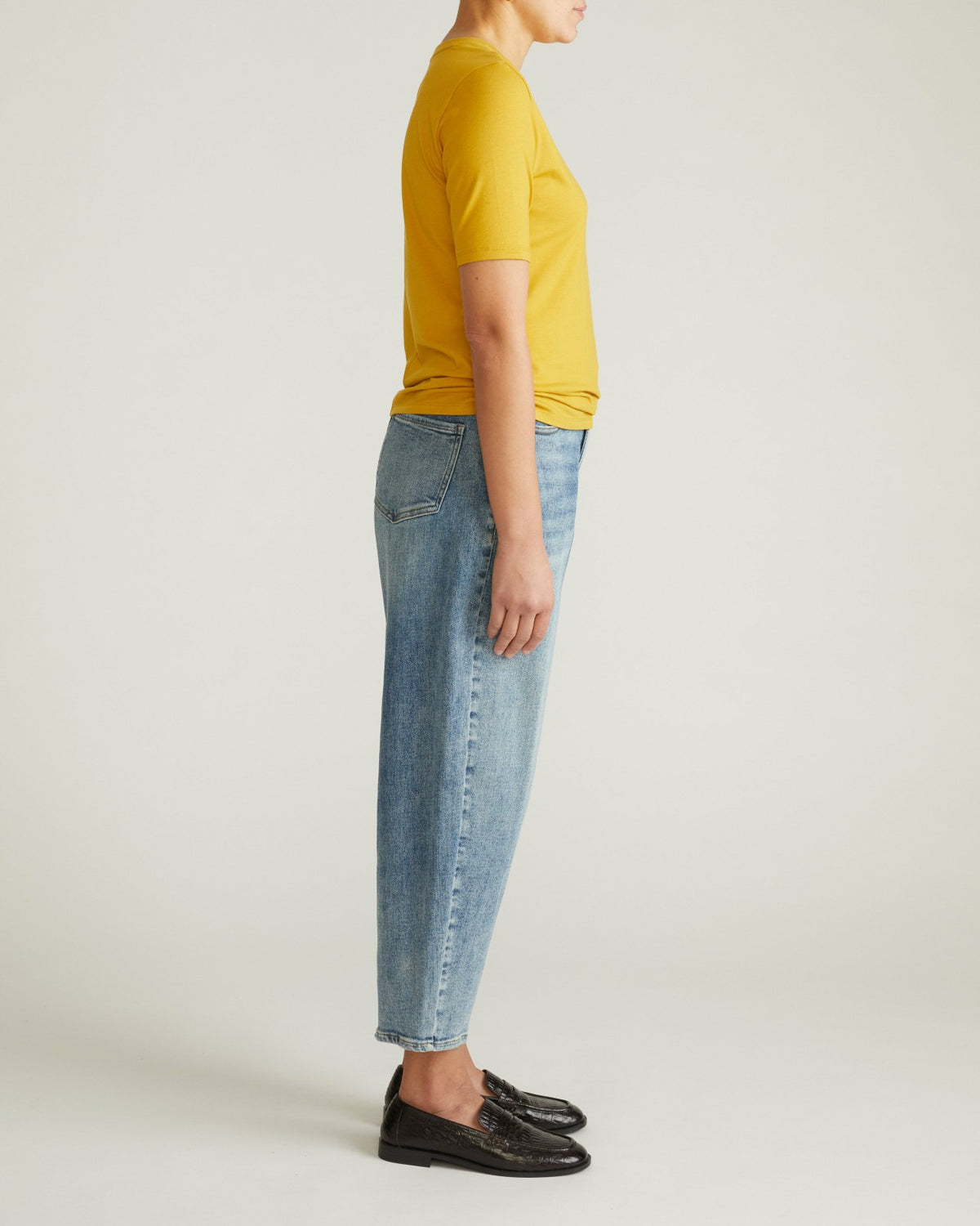 Maia Stovepipe Sleeve Tee - Yellow Ochre | Universal Standard