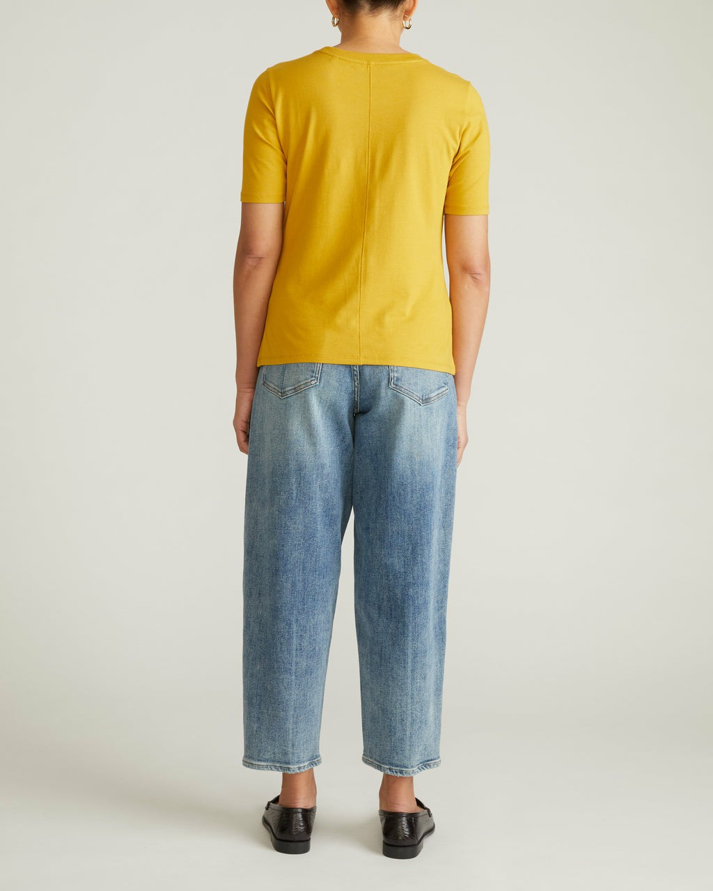 Maia Stovepipe Sleeve Tee - Yellow Ochre | Universal Standard