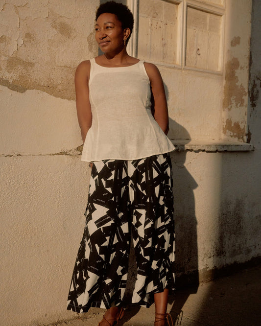 Kuki Sleeveless Linen Blend Top - Natural White | Universal Standard