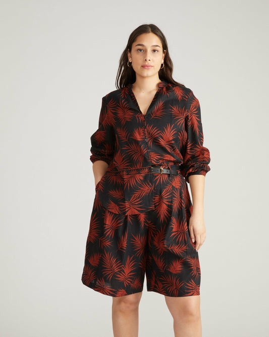 Avalon Linen Blend Blouse - Bohem Print | Universal Standard