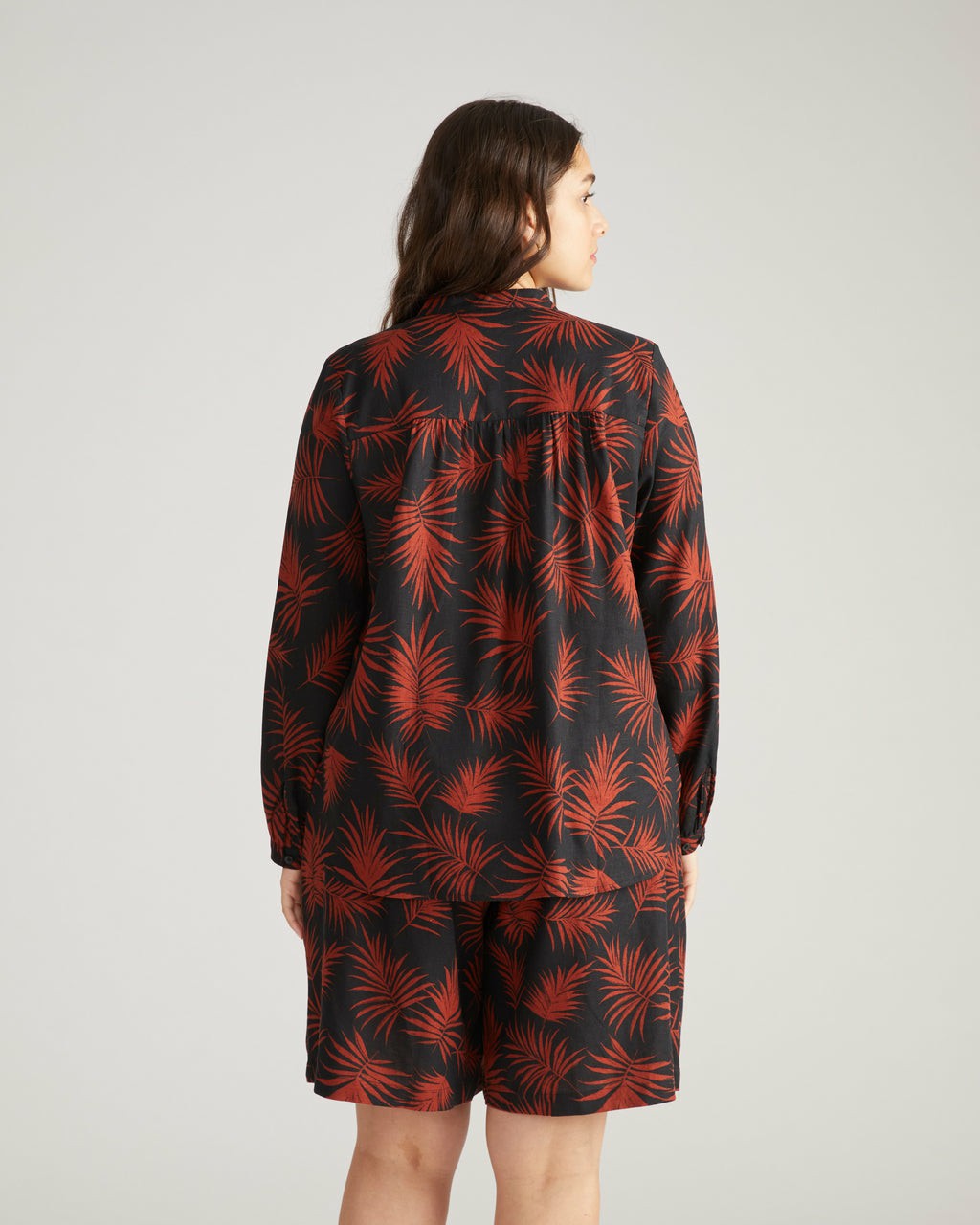 Avalon Linen Blend Blouse - Bohem Print | Universal Standard