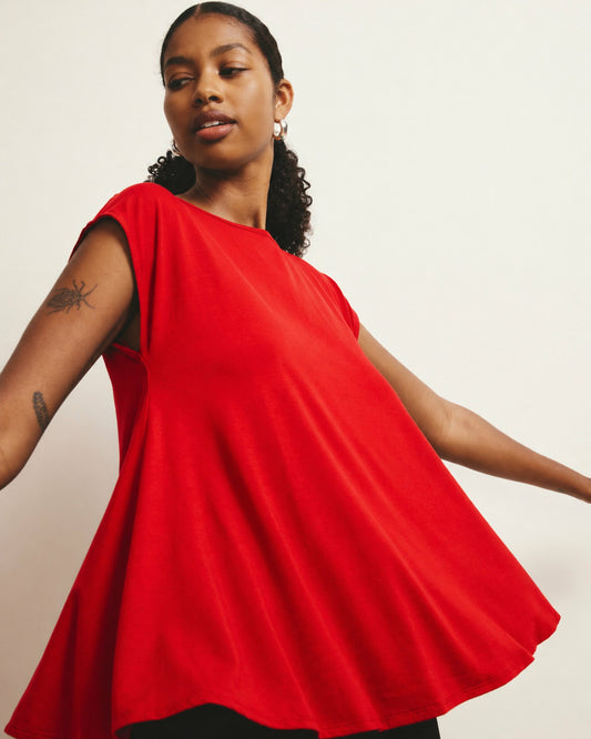 Heatwave Divine Jersey Flared Top - Shoreline Sunset | Universal Standard