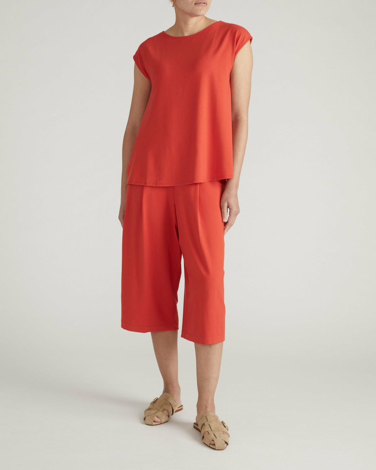 Heatwave Divine Jersey Flared Top - Shoreline Sunset | Universal Standard