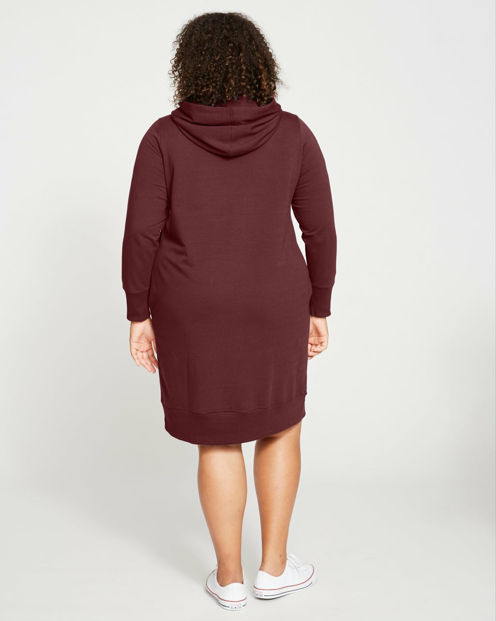 Bree Hooded Sweatshirt Dress - Black Cherry | Universal Standard