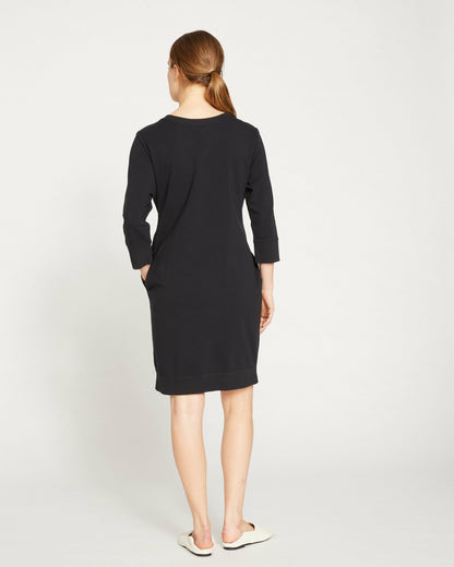 Misa Tie Sweatshirt Dress - Black | Universal Standard