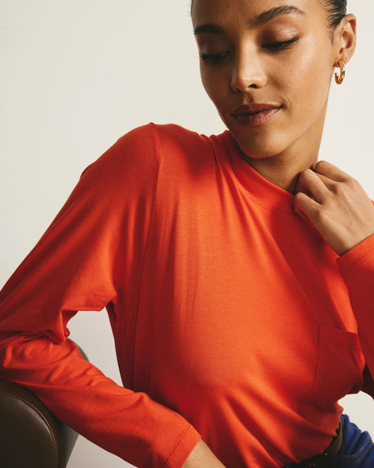 Long Sleeve Garcon Tee - Poppy | Universal Standard