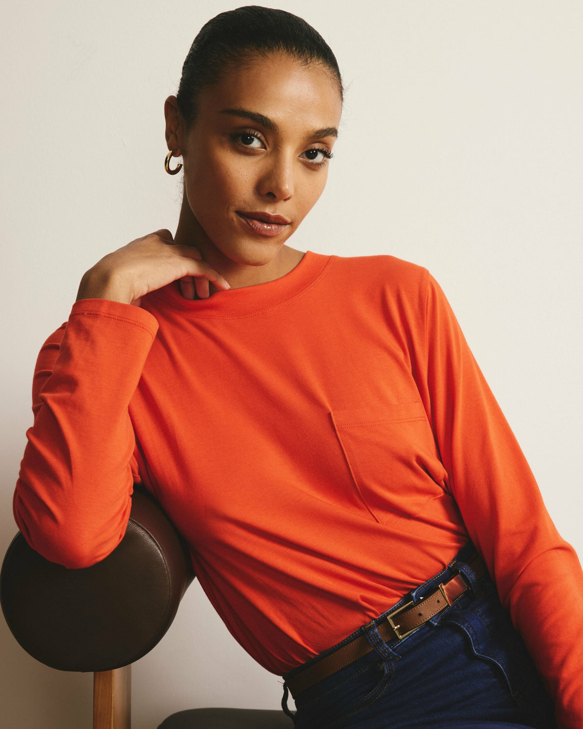 Long Sleeve Garcon Tee - Poppy | Universal Standard