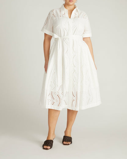 Tina Cotton Poplin Shirtdress - White | Universal Standard