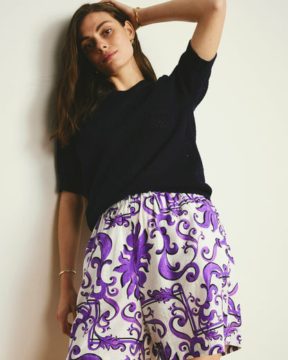 Rosie Pointelle Sweater Top - Navy | Universal Standard
