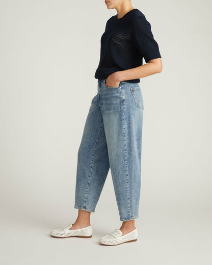Rosie Pointelle Sweater Top - Navy | Universal Standard