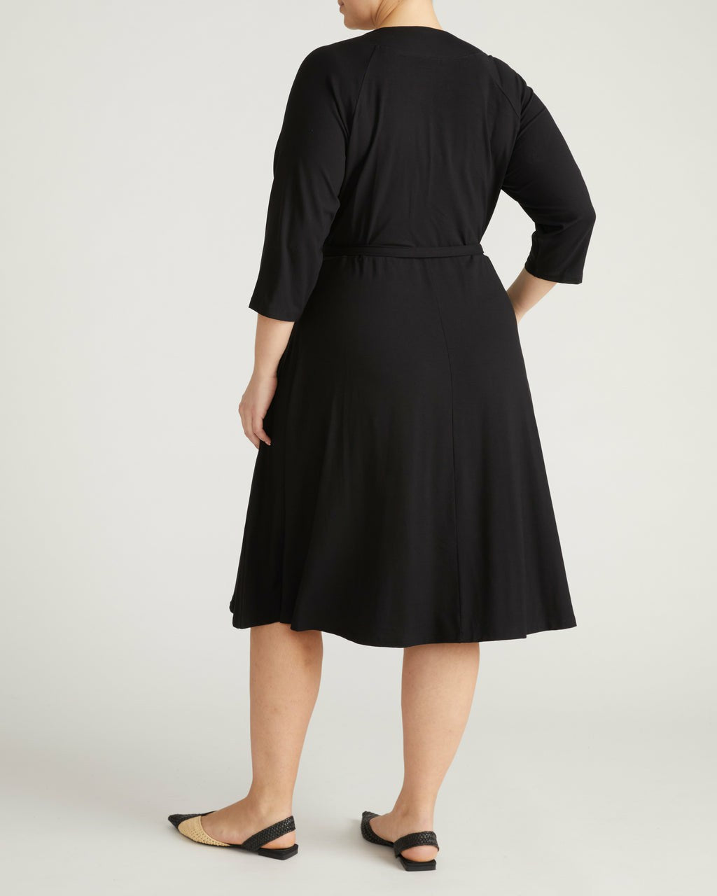 The Divine Jersey Wrap Dress - Black | Universal Standard
