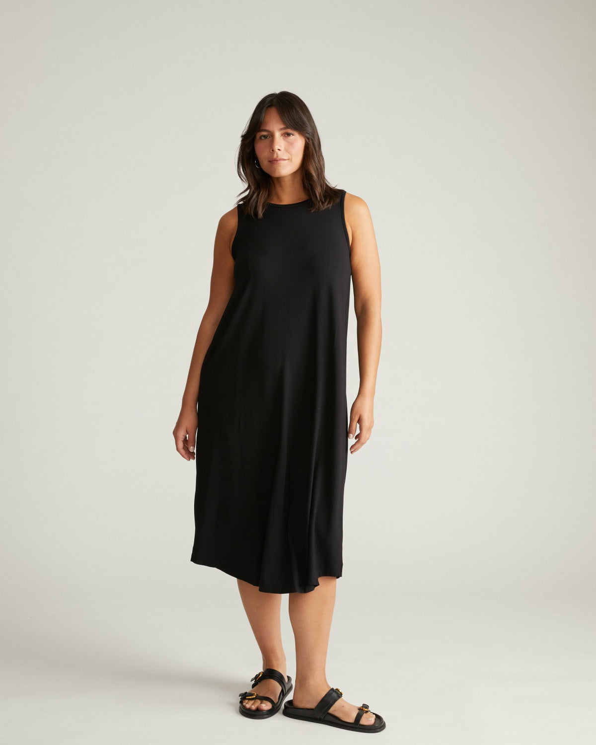 Pearl Divine Jersey Dress - Black | Universal Standard