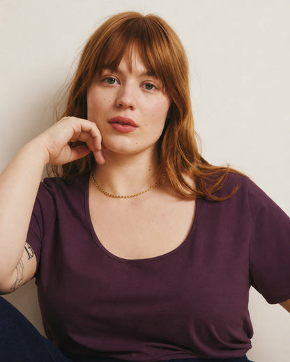 Scoop Neck Tee - Gamay | Universal Standard