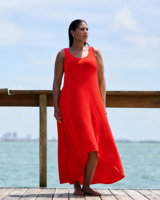 Athena Divine Jersey Dress - Shoreline Sunset | Universal Standard