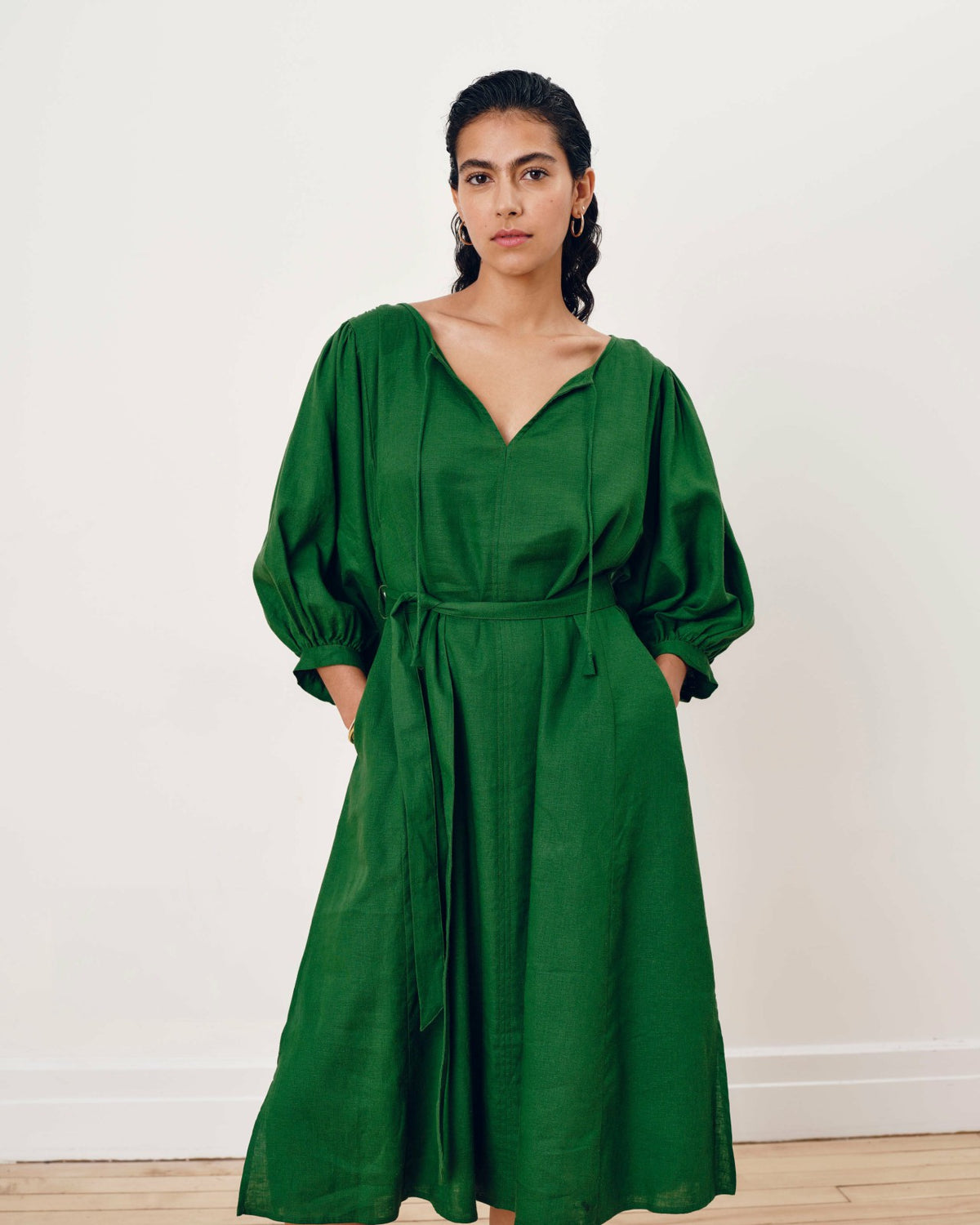 Amparo Linen Blend Dress - Jardin | Universal Standard