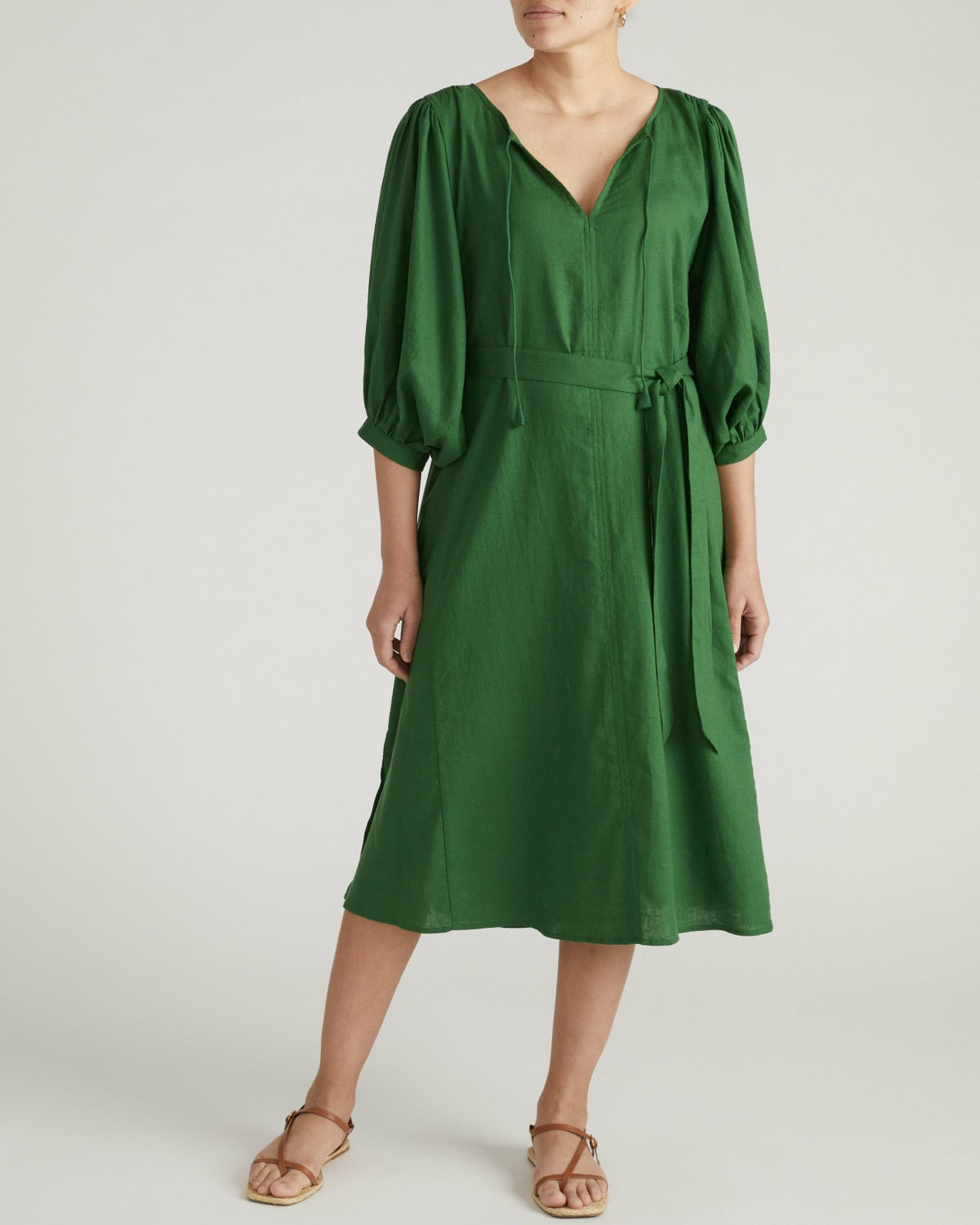 Amparo Linen Blend Dress - Jardin | Universal Standard