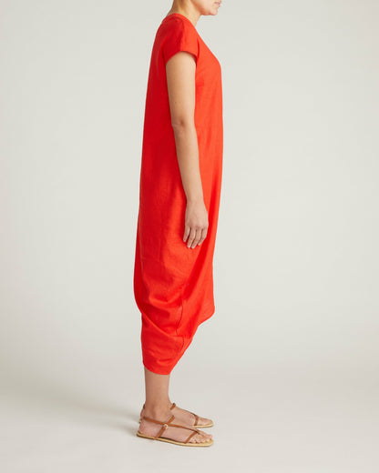 Iconic Stretch Linen Blend Geneva Dress - Shoreline Sunset | Universal Standard