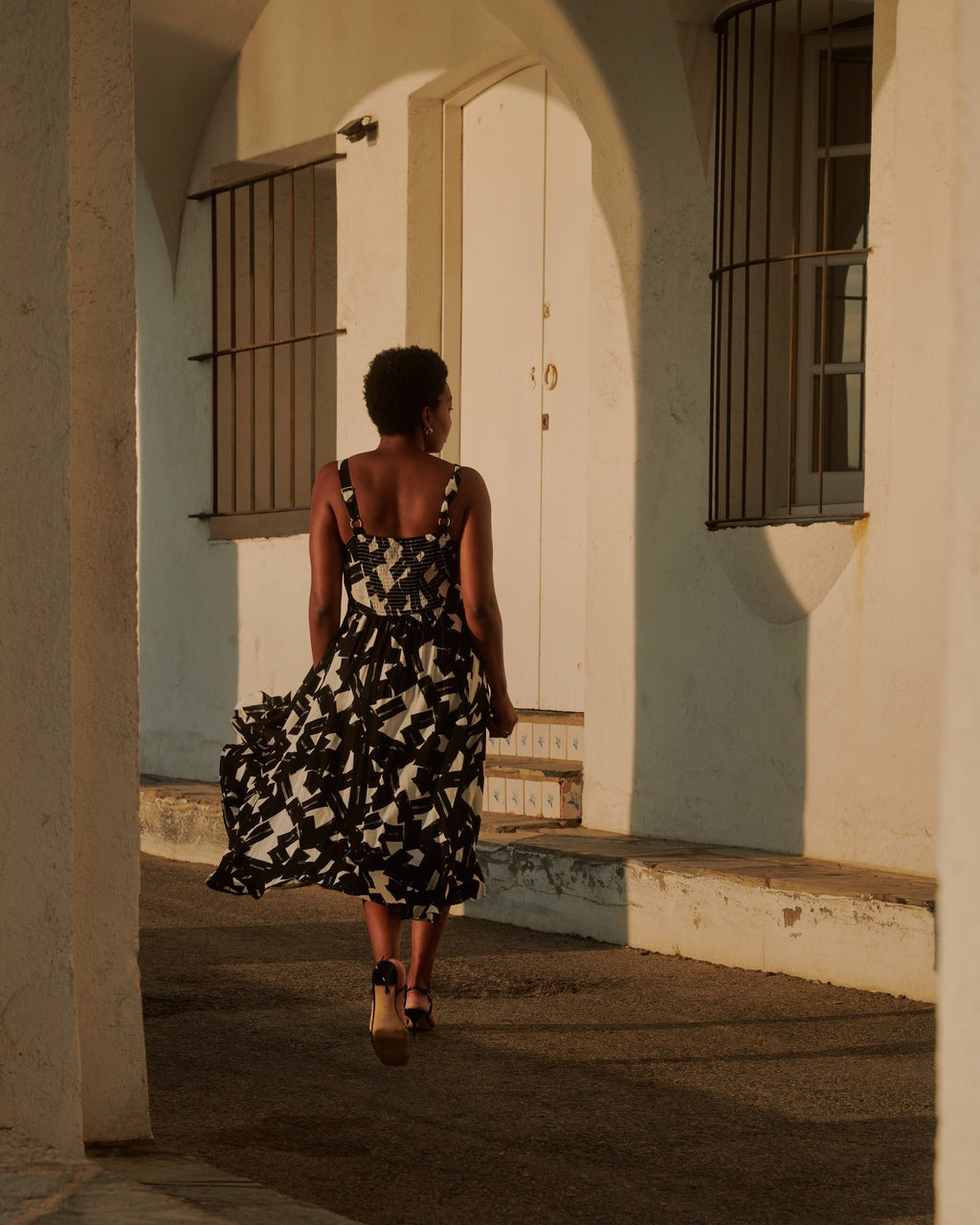 Sunshower Flowy Linen Blend Dress - Santiago Print | Universal Standard