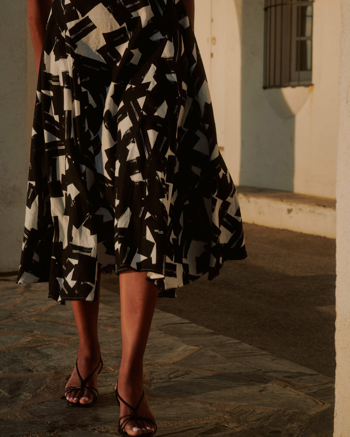 Sunshower Flowy Linen Blend Dress - Santiago Print | Universal Standard