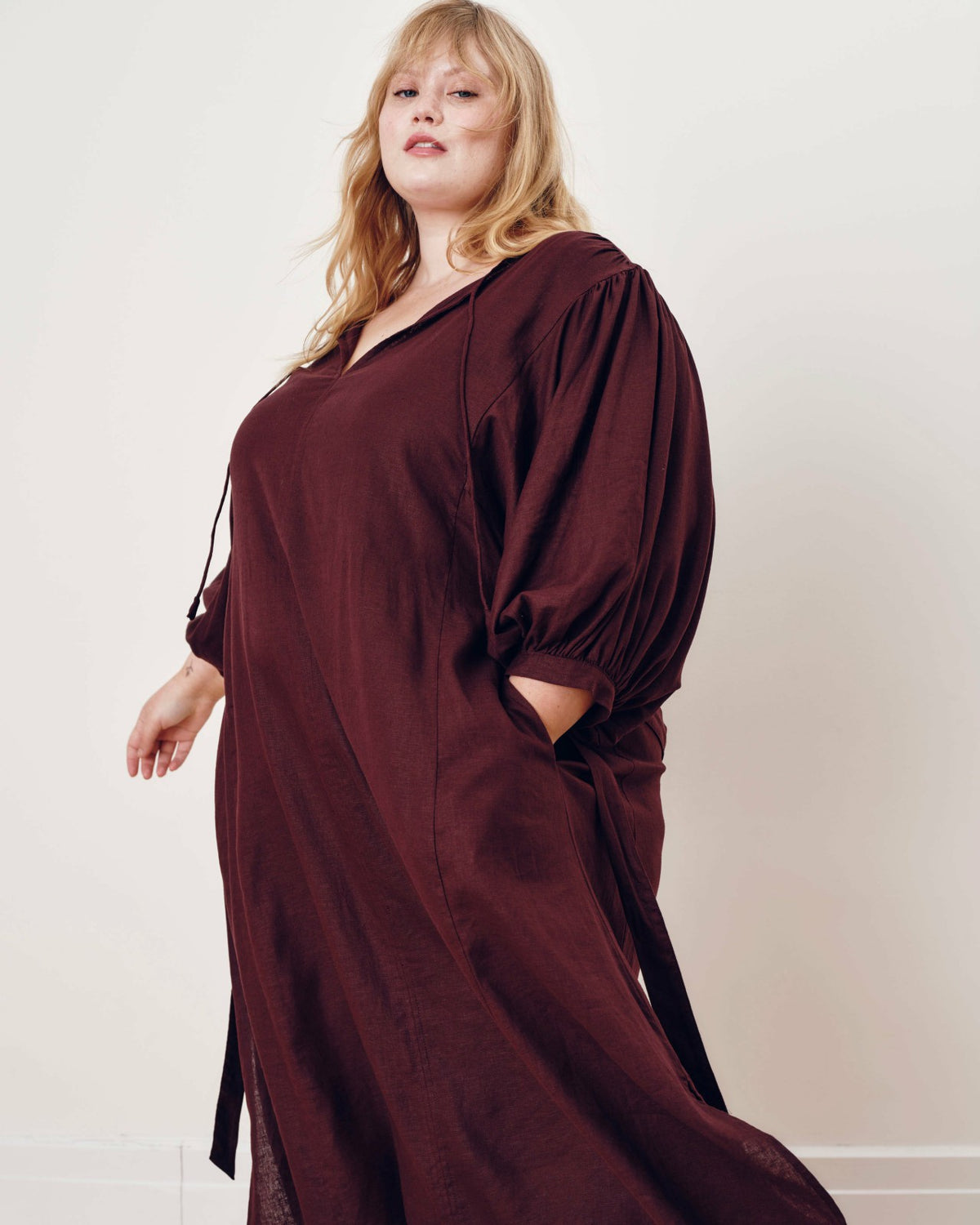 Amparo Linen Blend Dress - Brulee | Universal Standard