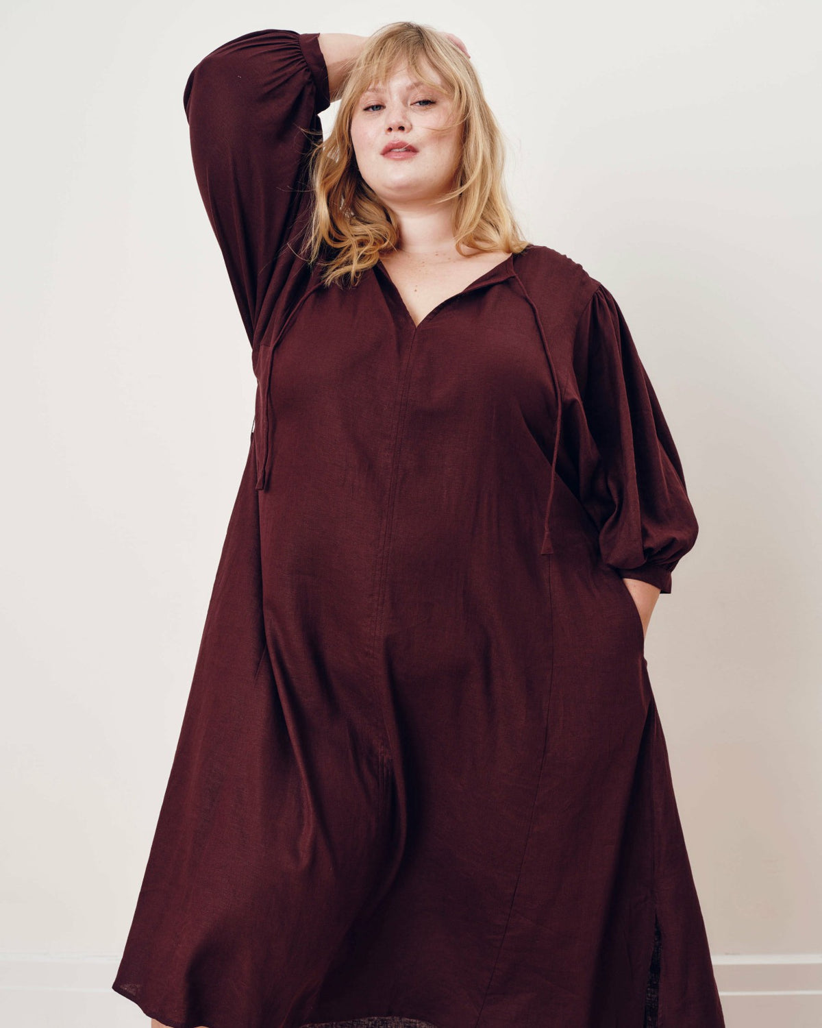 Amparo Linen Blend Dress - Brulee | Universal Standard