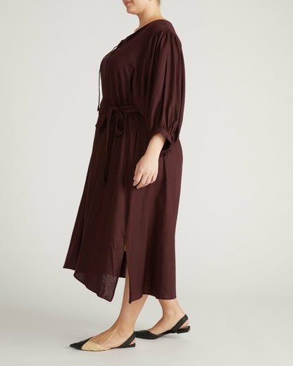 Amparo Linen Blend Dress - Brulee | Universal Standard