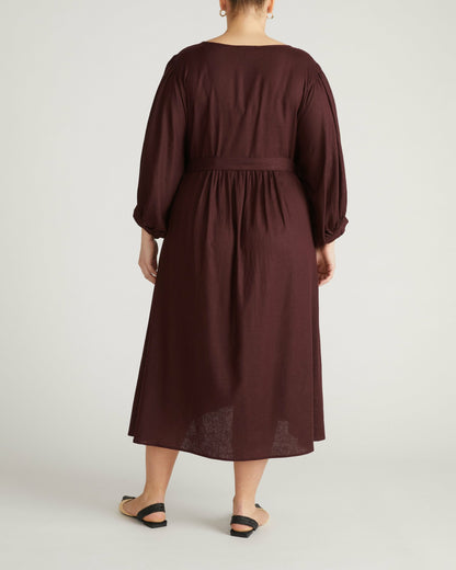 Amparo Linen Blend Dress - Brulee | Universal Standard