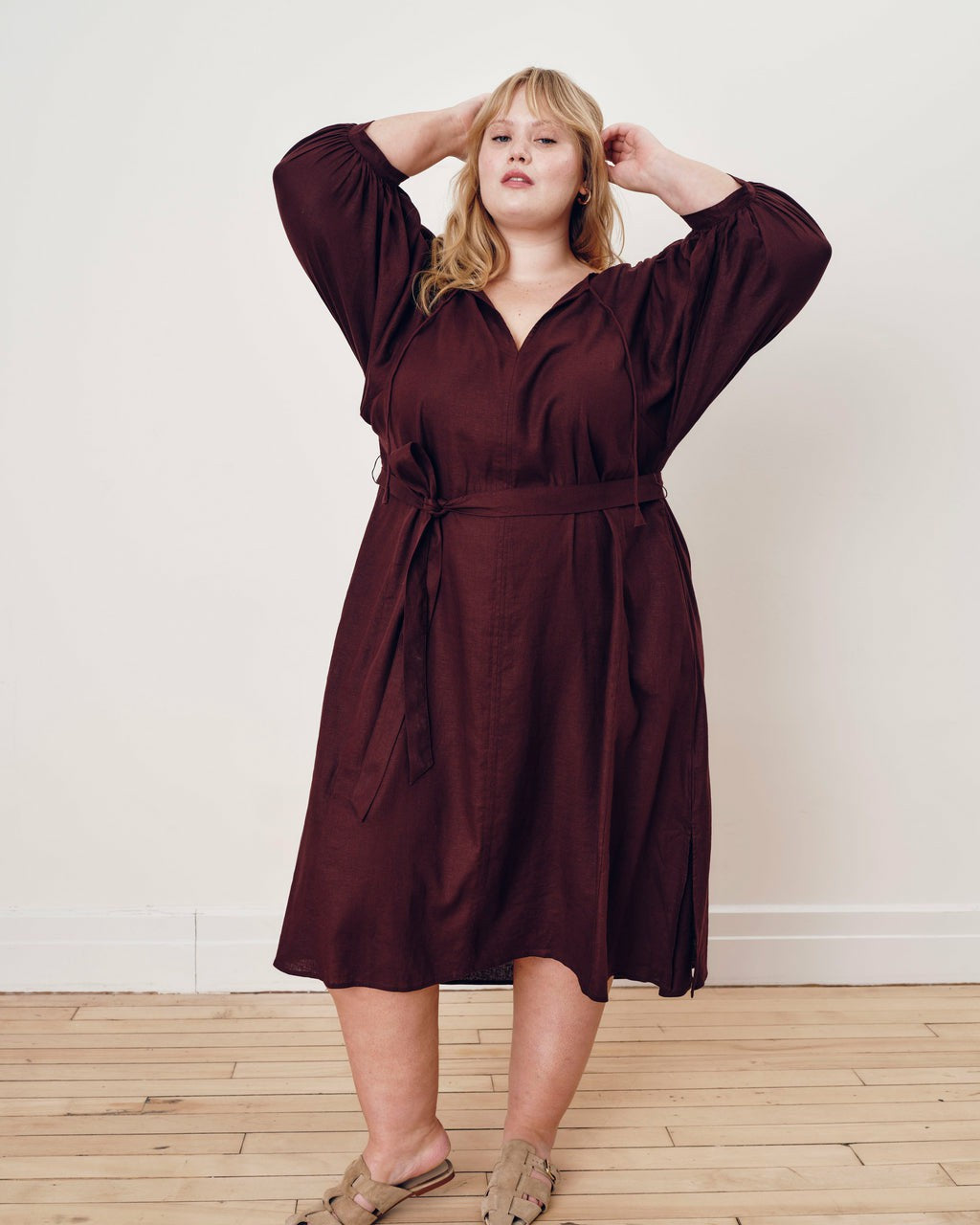 Amparo Linen Blend Dress - Brulee | Universal Standard