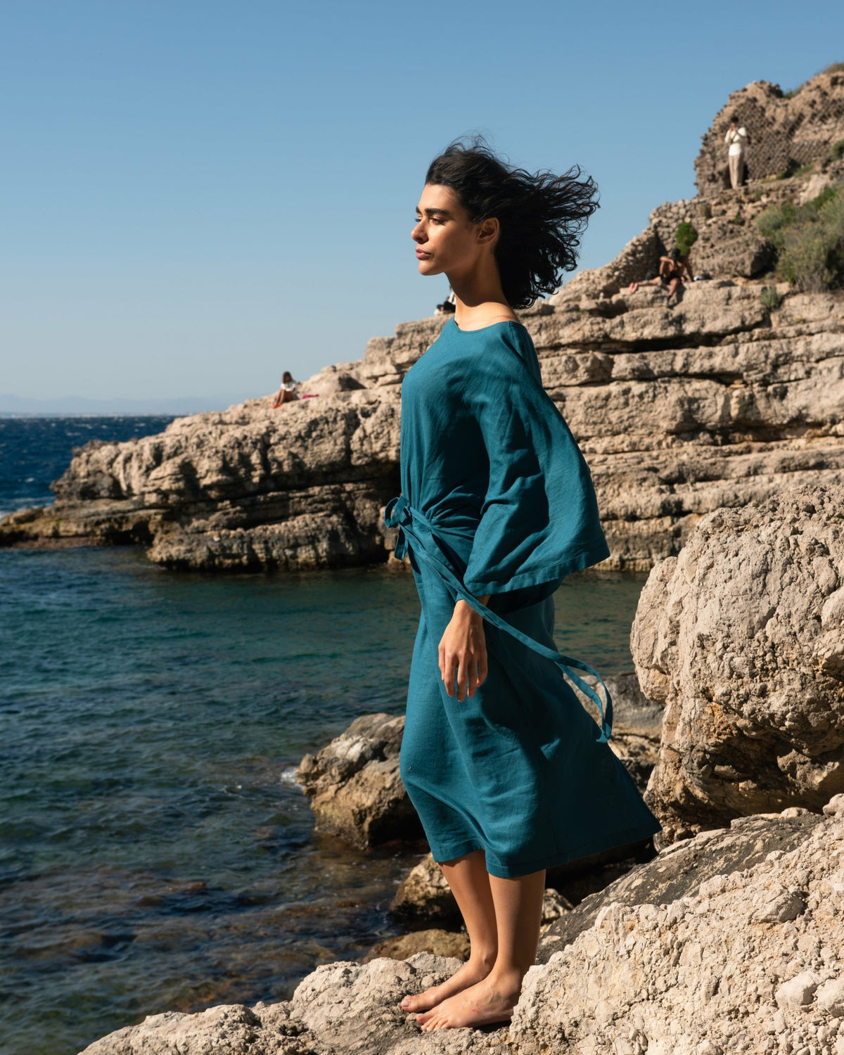 Lio Linen Blend Dress - Ink Blue | Universal Standard