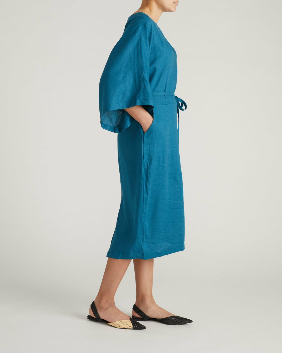 Lio Linen Blend Dress - Ink Blue | Universal Standard