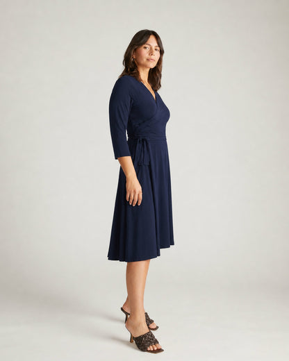 The Divine Jersey Wrap Dress - Midnight | Universal Standard