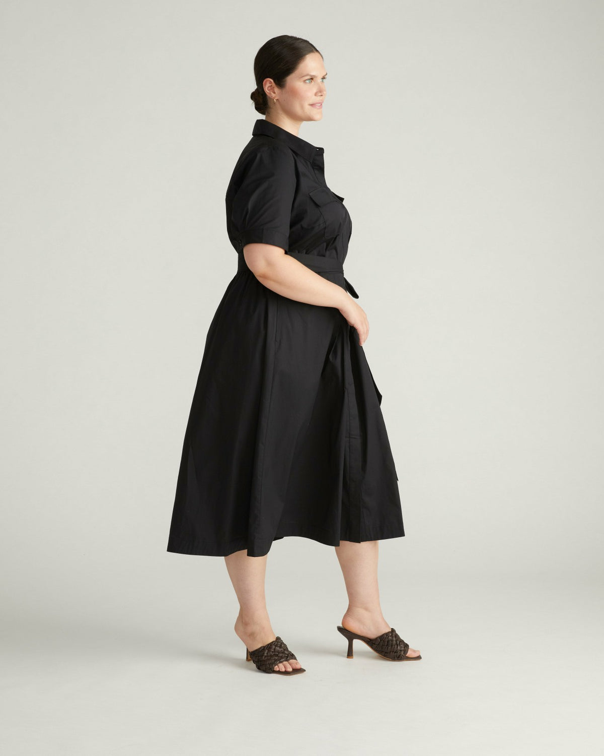 City Poplin Shirtdress - Black | Universal Standard