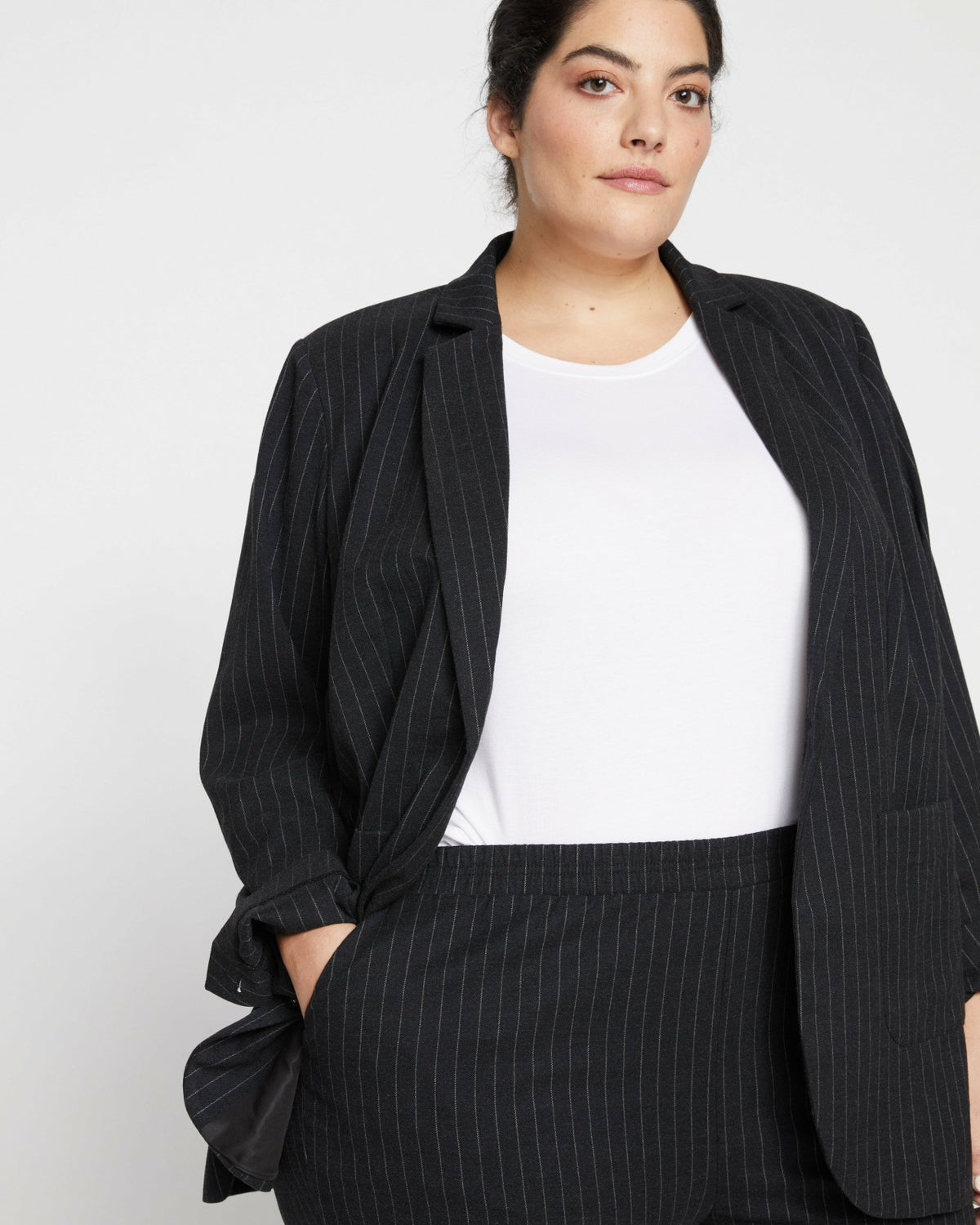 The Pinstripe Pant - Graphite | Universal Standard
