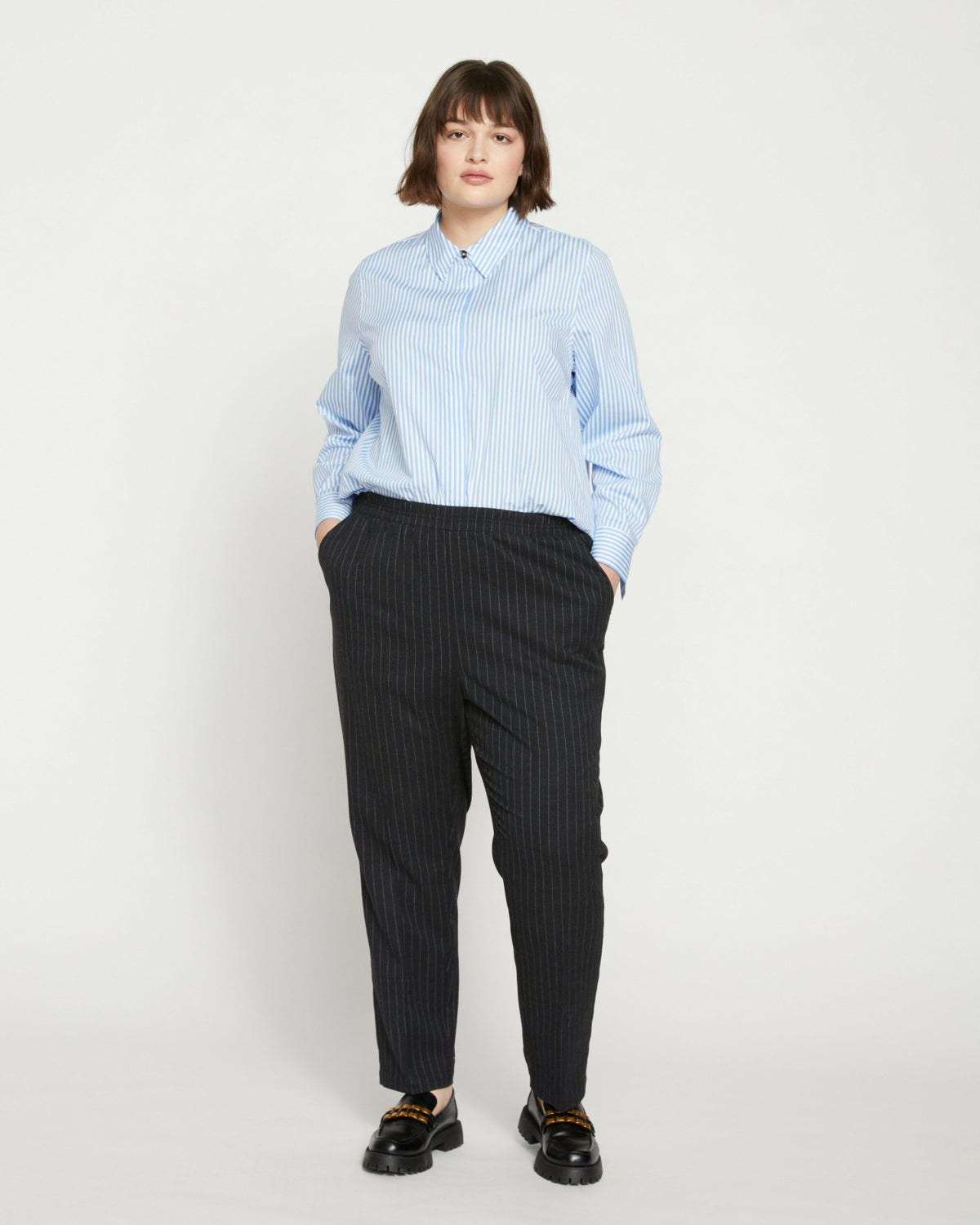 The Pinstripe Pant - Graphite | Universal Standard