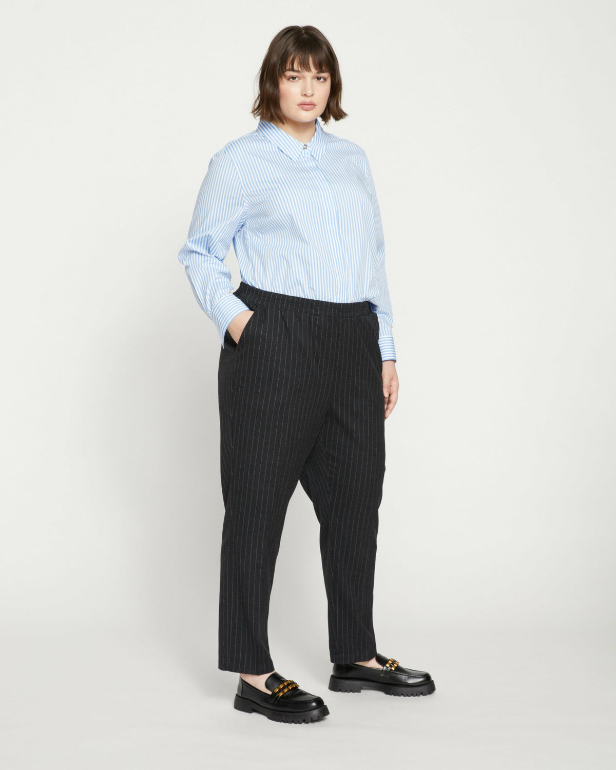 The Pinstripe Pant - Graphite | Universal Standard
