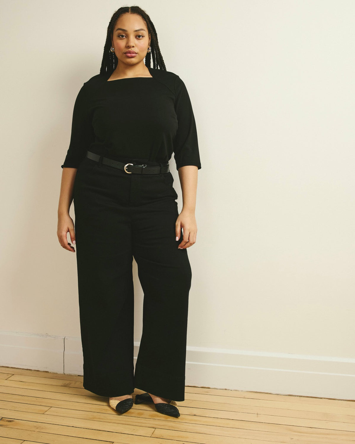 Envelope Neck Viscose Jersey Top - Black | Universal Standard