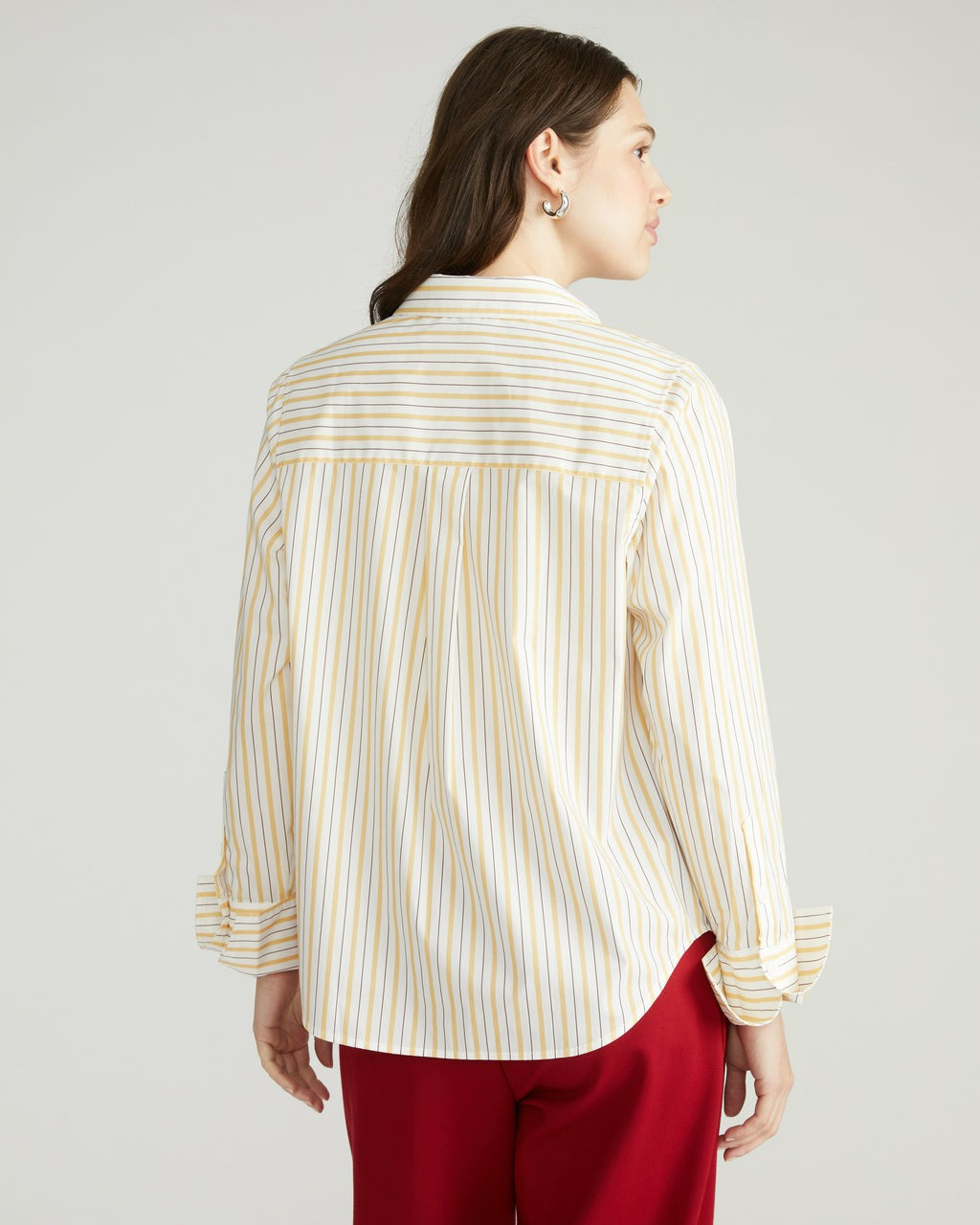Henning x US Madison Shirt - Yellow Multi Stripe | Universal Standard