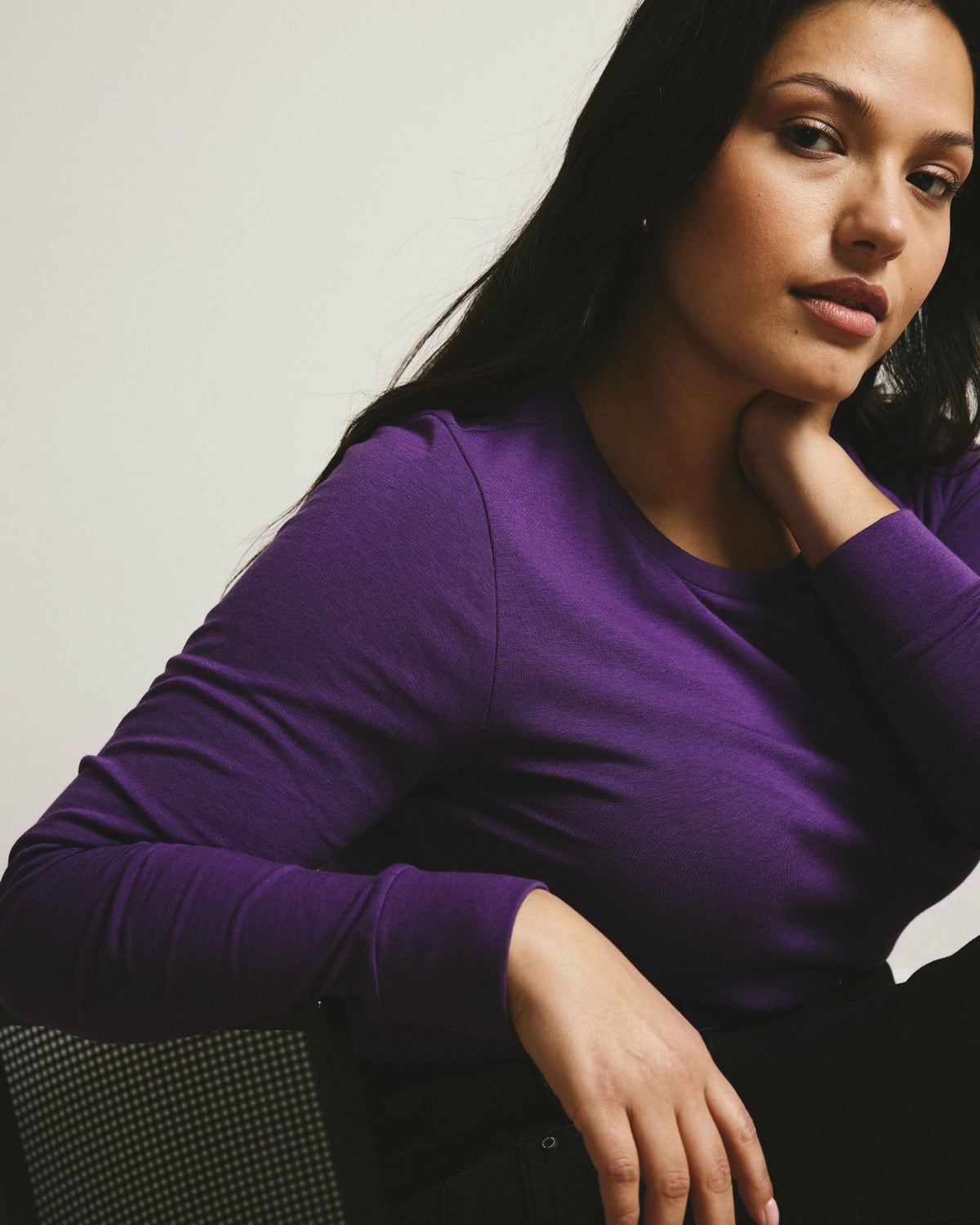 Long Sleeve Tee Rex - Grape | Universal Standard