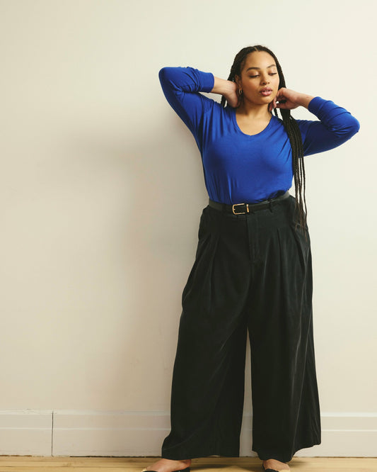 Long Sleeve V Rex - Lapis | Universal Standard