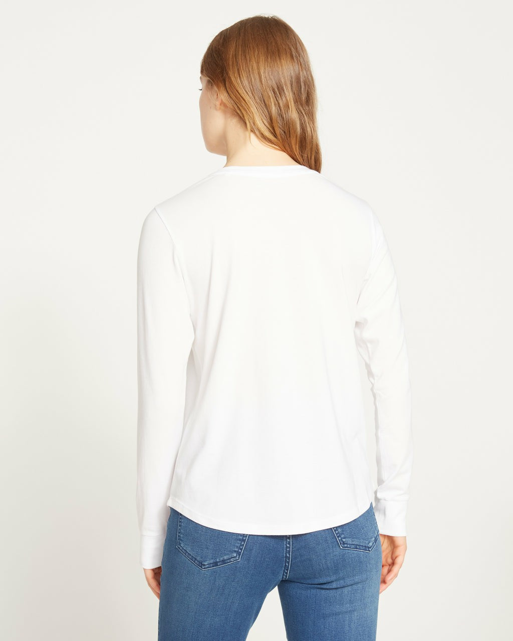 Long Sleeve V Rex - White | Universal Standard
