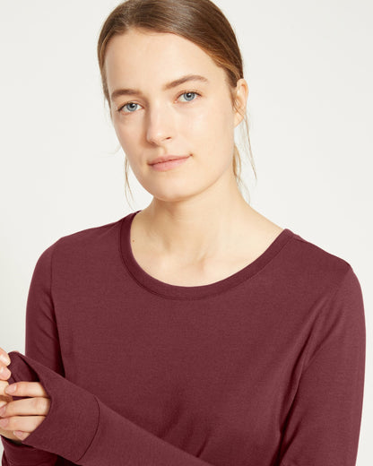 Long Sleeve Tee Rex - Black Cherry | Universal Standard