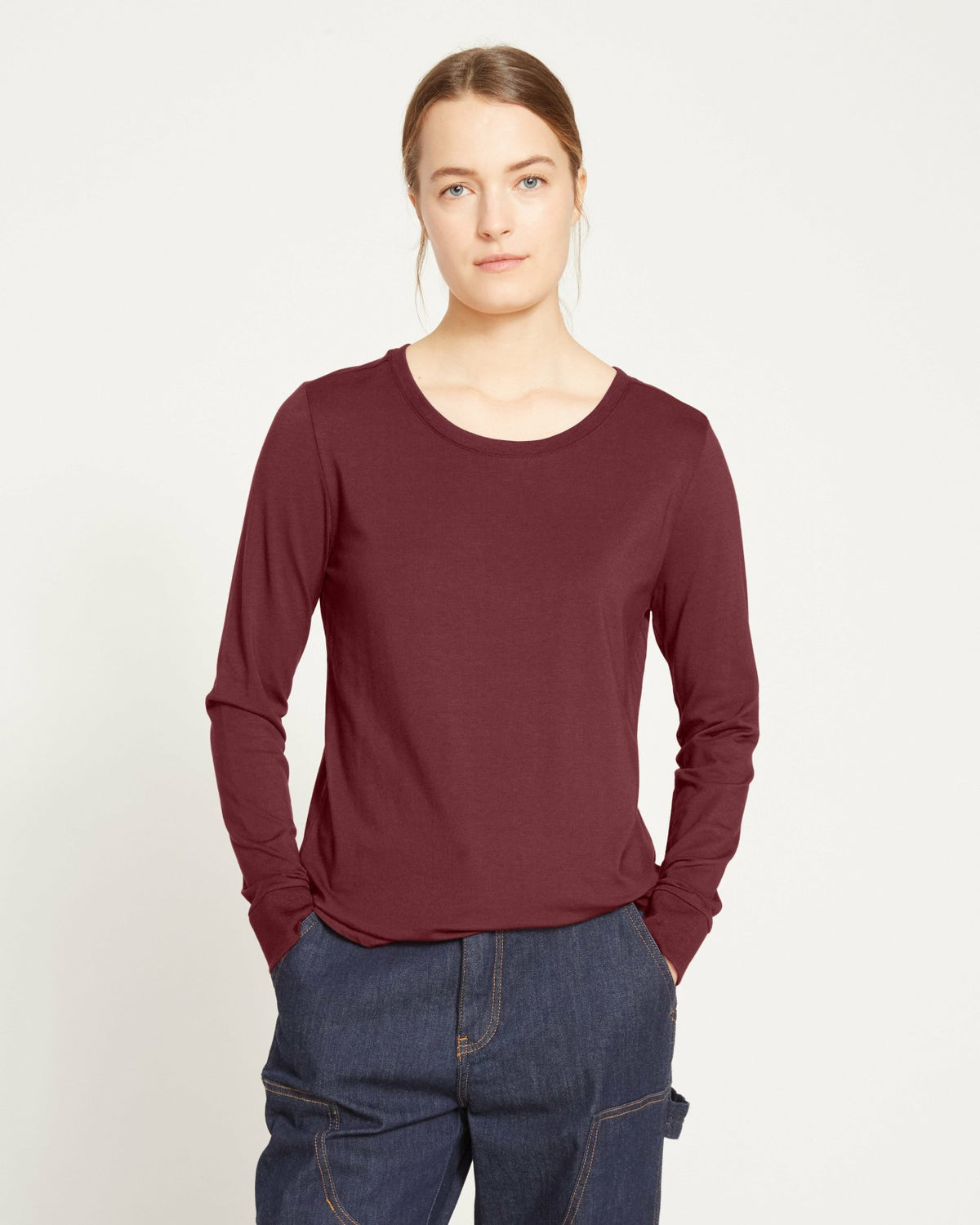 Long Sleeve Tee Rex - Black Cherry | Universal Standard