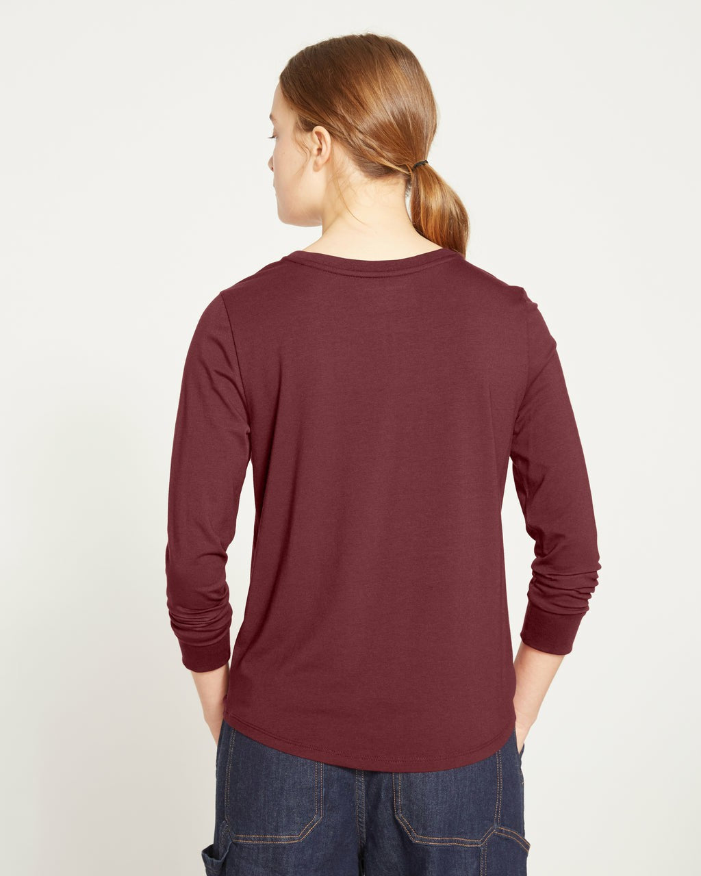 Long Sleeve Tee Rex - Black Cherry | Universal Standard