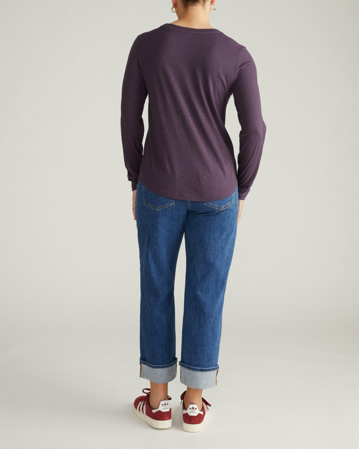 Light-As-Air Long Sleeve Crew Neck Tee - Purple Jewel | Universal Standard