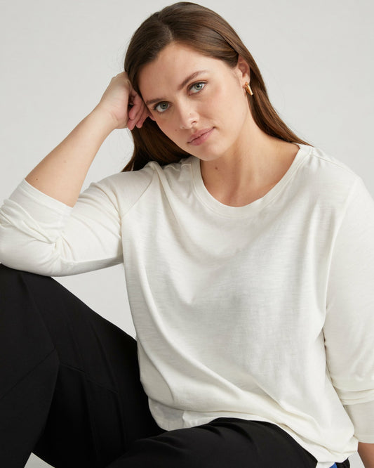 Light-As-Air Long Sleeve Crew Neck Tee - Vapor | Universal Standard