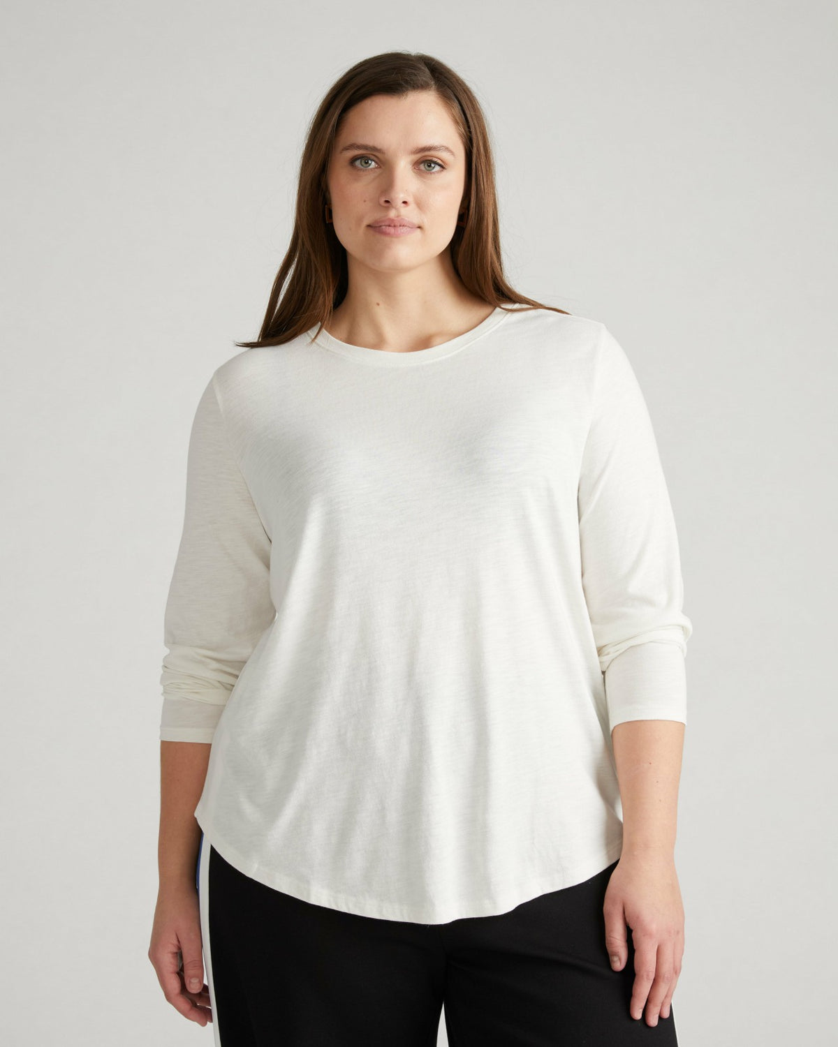 Light-As-Air Long Sleeve Crew Neck Tee - Vapor | Universal Standard
