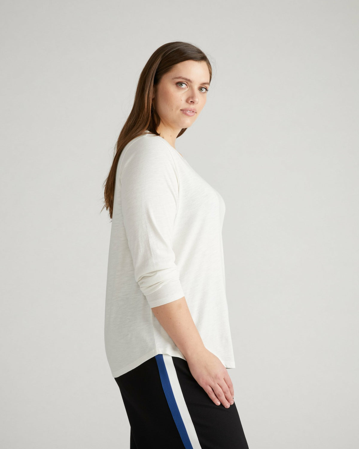 Light-As-Air Long Sleeve Crew Neck Tee - Vapor | Universal Standard