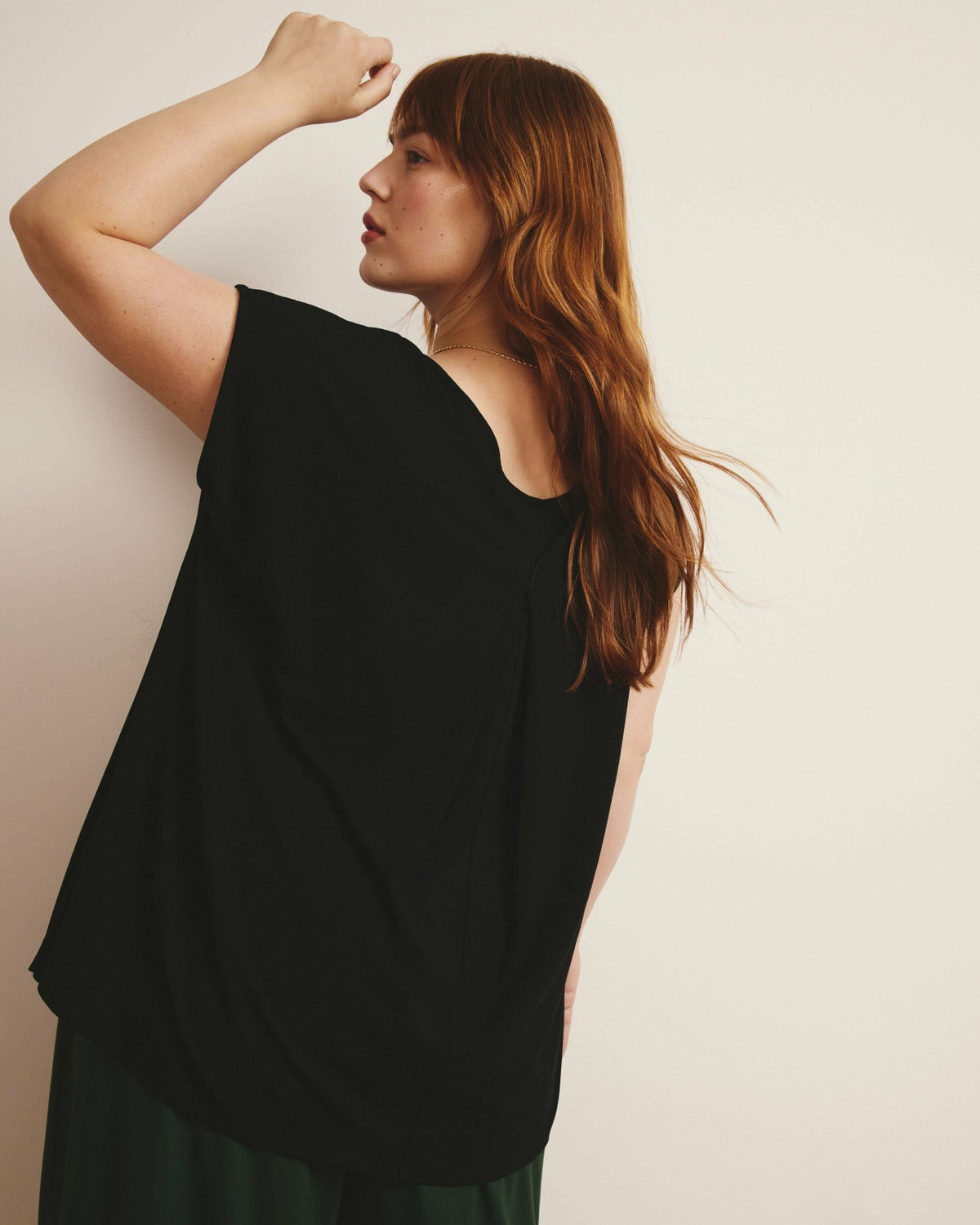 Heatwave Divine Jersey Flared Top - Black | Universal Standard