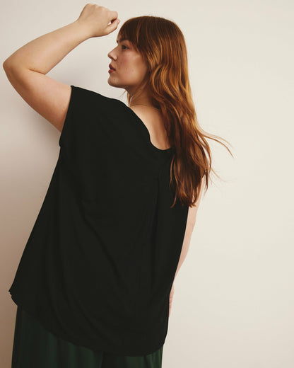 Heatwave Divine Jersey Flared Top - Black | Universal Standard